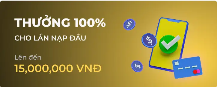Khuyến mãi thưởng 100% chào mừng thành viên mới của nha cai 188be